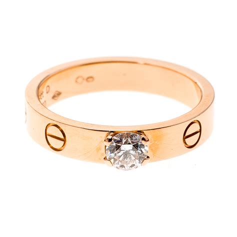 cartier love solitaire 18k.